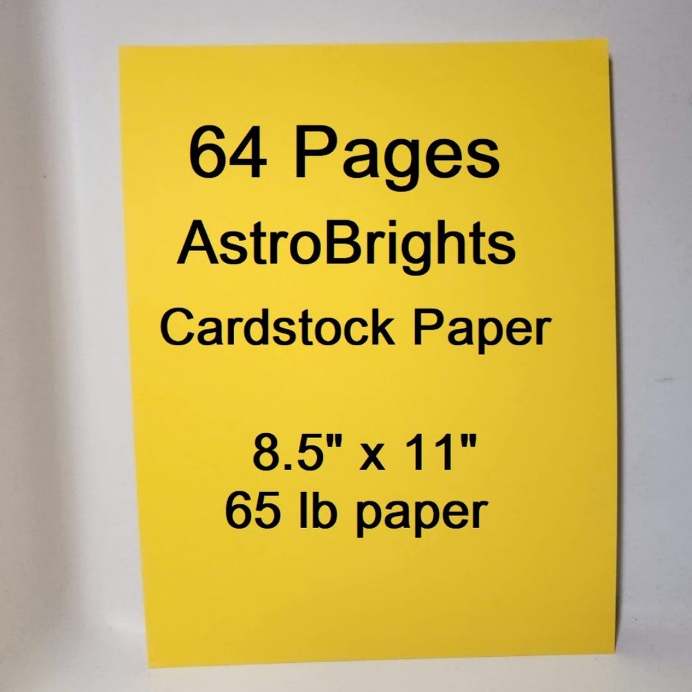 64 Pages Sheets Yellow Cardstock Paper AstroBrights Invitation Cards Scrapbook